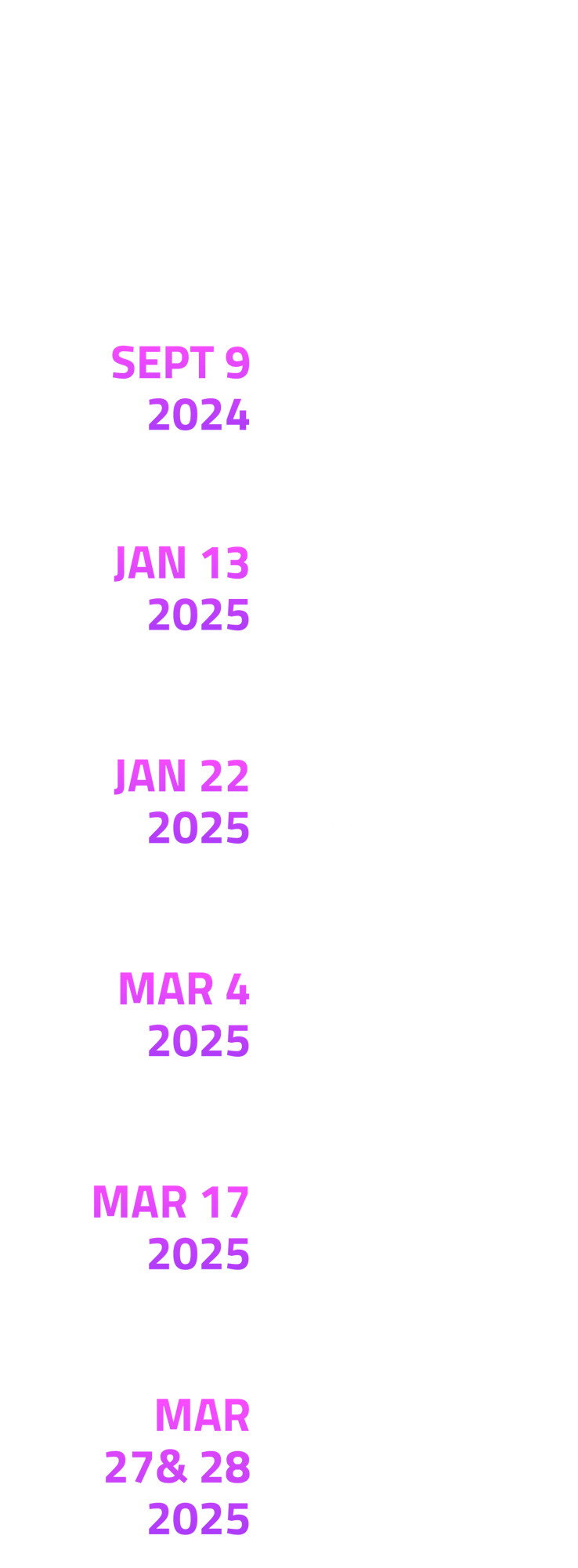 Startup Pitches Timeline - Mobile